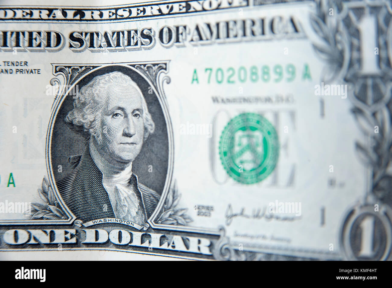 Gli Stati Uniti uno-dollaro ($1) con George Washington © Wojciech Strozyk / Alamy Stock Photo Foto Stock