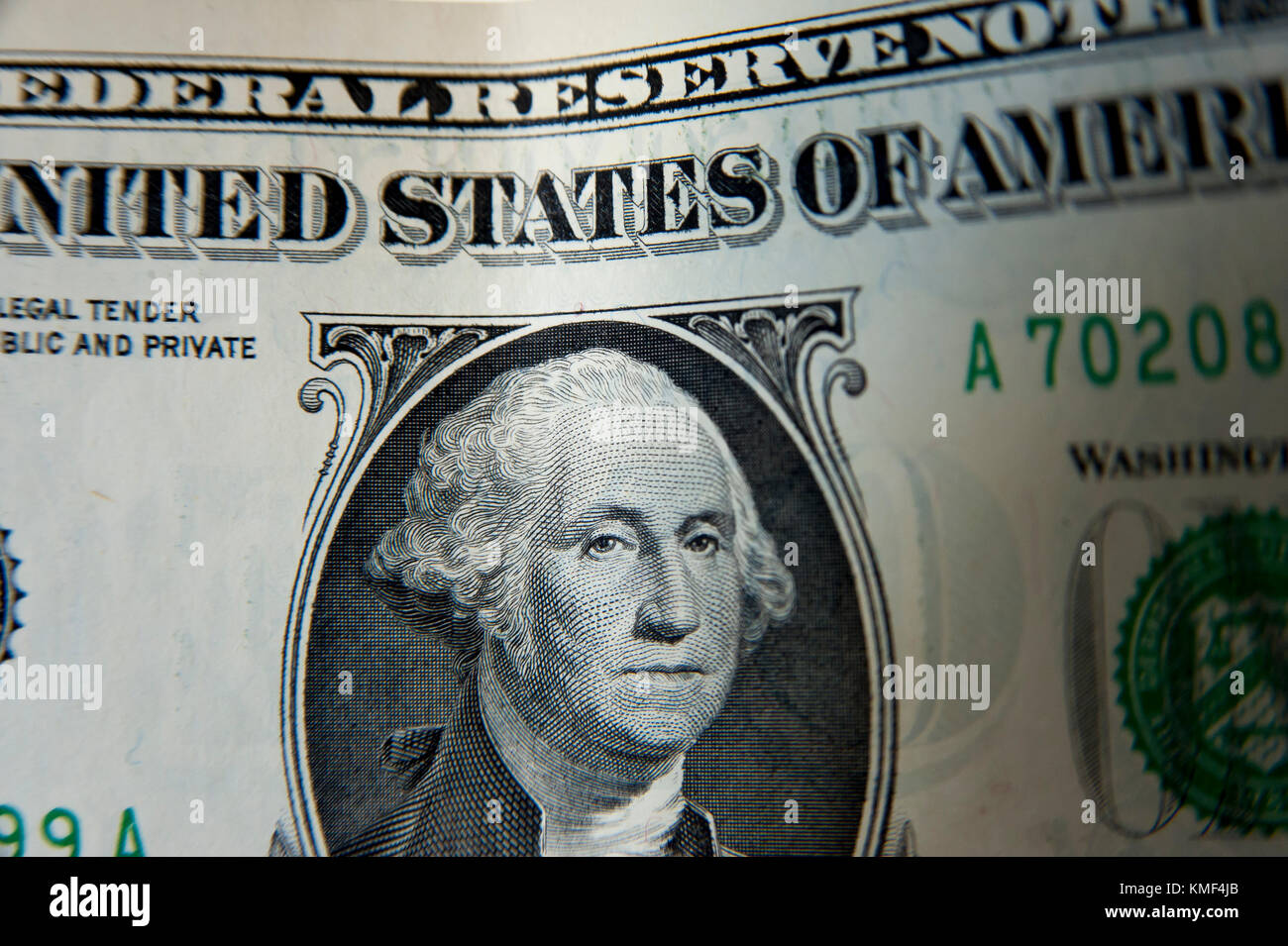 Gli Stati Uniti uno-dollaro ($1) con George Washington © Wojciech Strozyk / Alamy Stock Photo Foto Stock