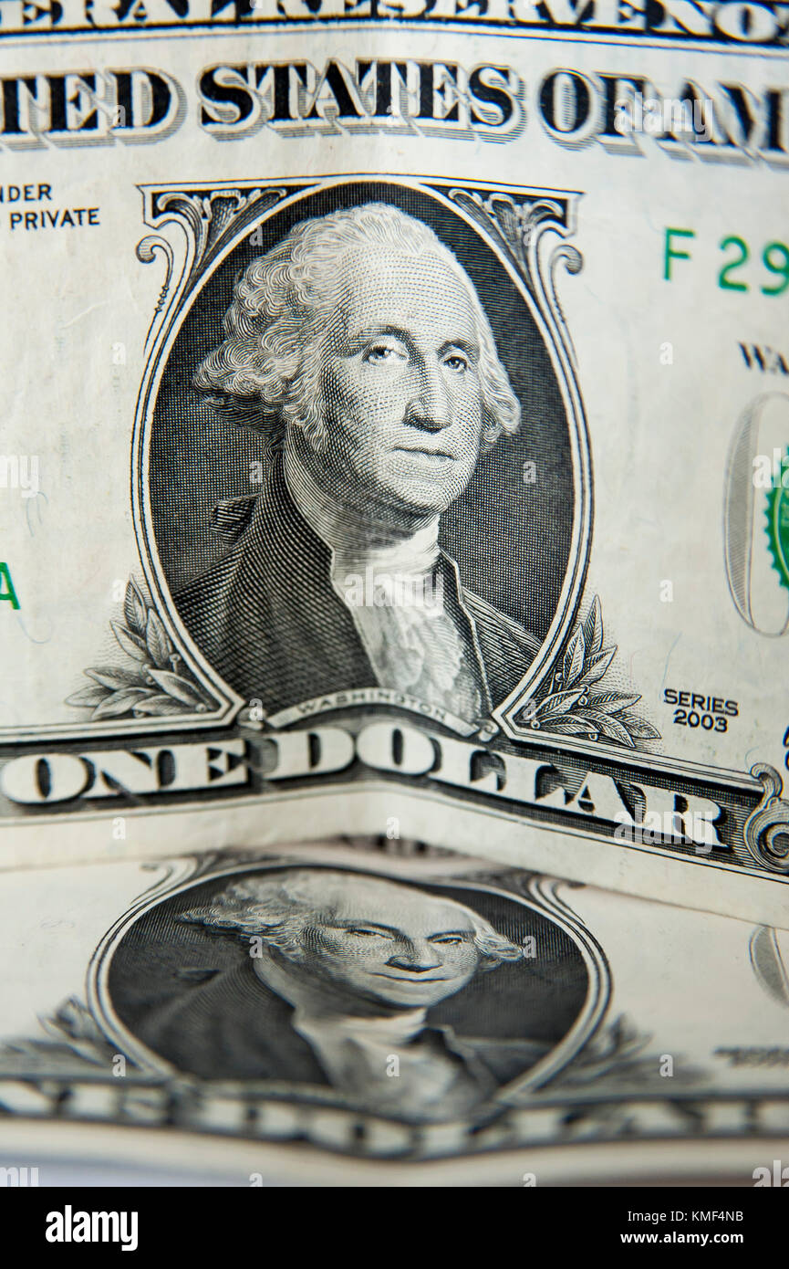 Gli Stati Uniti uno-dollaro ($1) con George Washington © Wojciech Strozyk / Alamy Stock Photo Foto Stock