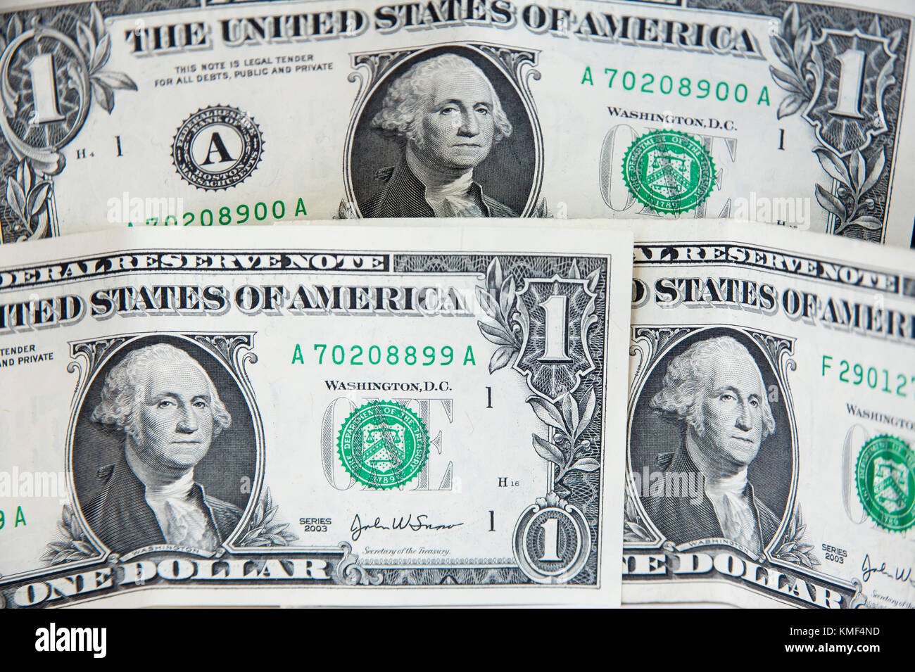 Gli Stati Uniti uno-dollaro ($1) con George Washington © Wojciech Strozyk / Alamy Stock Photo Foto Stock