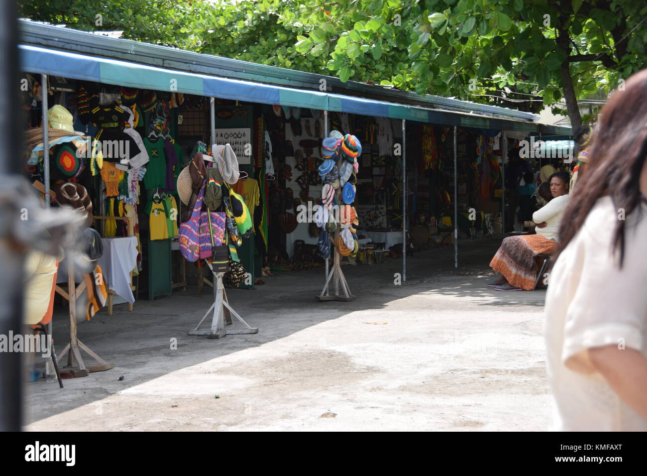 Turistico / Mercato di Souvenir Ocho Rios, in Giamaica, Caraibi Foto Stock