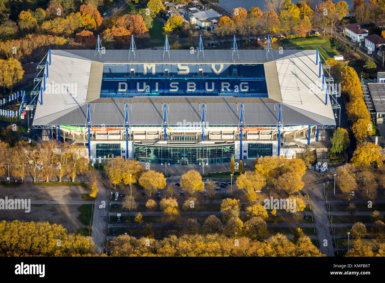 Schauinsland-Reisen-Arena, Sportpark Wanheim, Sportpark Wedau, Duisburg, la zona della Ruhr, Nord Reno-Westfalia, Germania Foto Stock