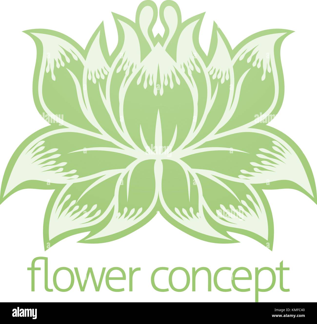 Orchidea Flower Floral Design Concept icona Illustrazione Vettoriale