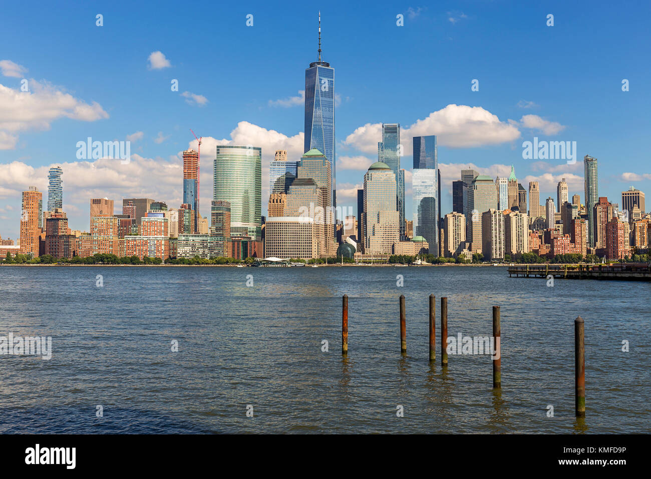 Inferiore dello skyline di Manhattan, New York, Stati Uniti d'America Foto Stock