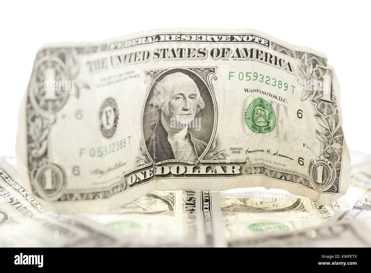 Un dollaro banconota Foto Stock