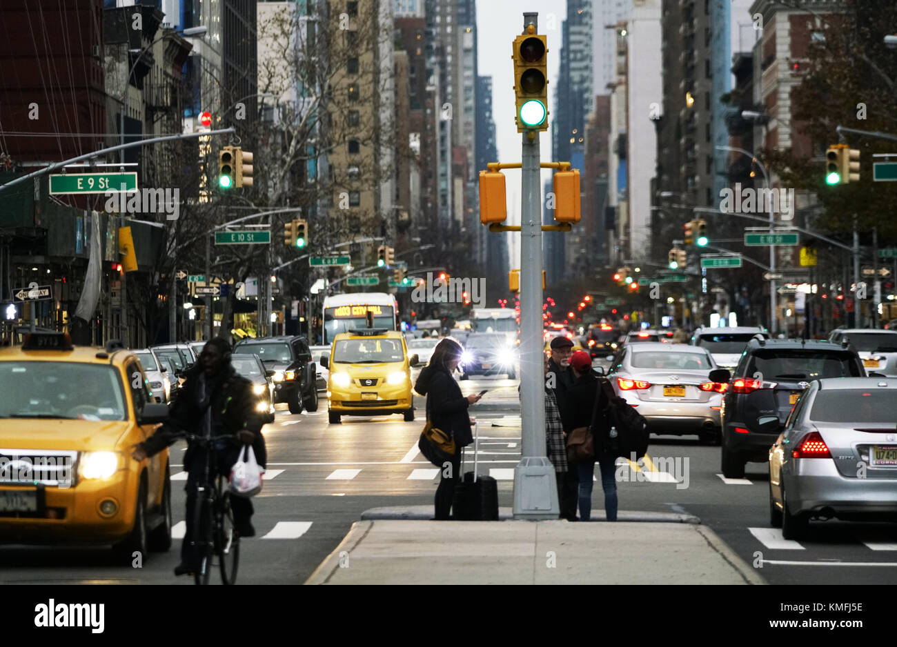 Bowery Street a St.Marks's Place.East Village.Manhattan.New York City.USA Foto Stock