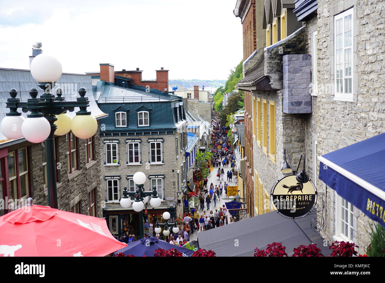 Petit-Champlain (Quartier du Petit), Quebec City, QC, Canada Foto Stock