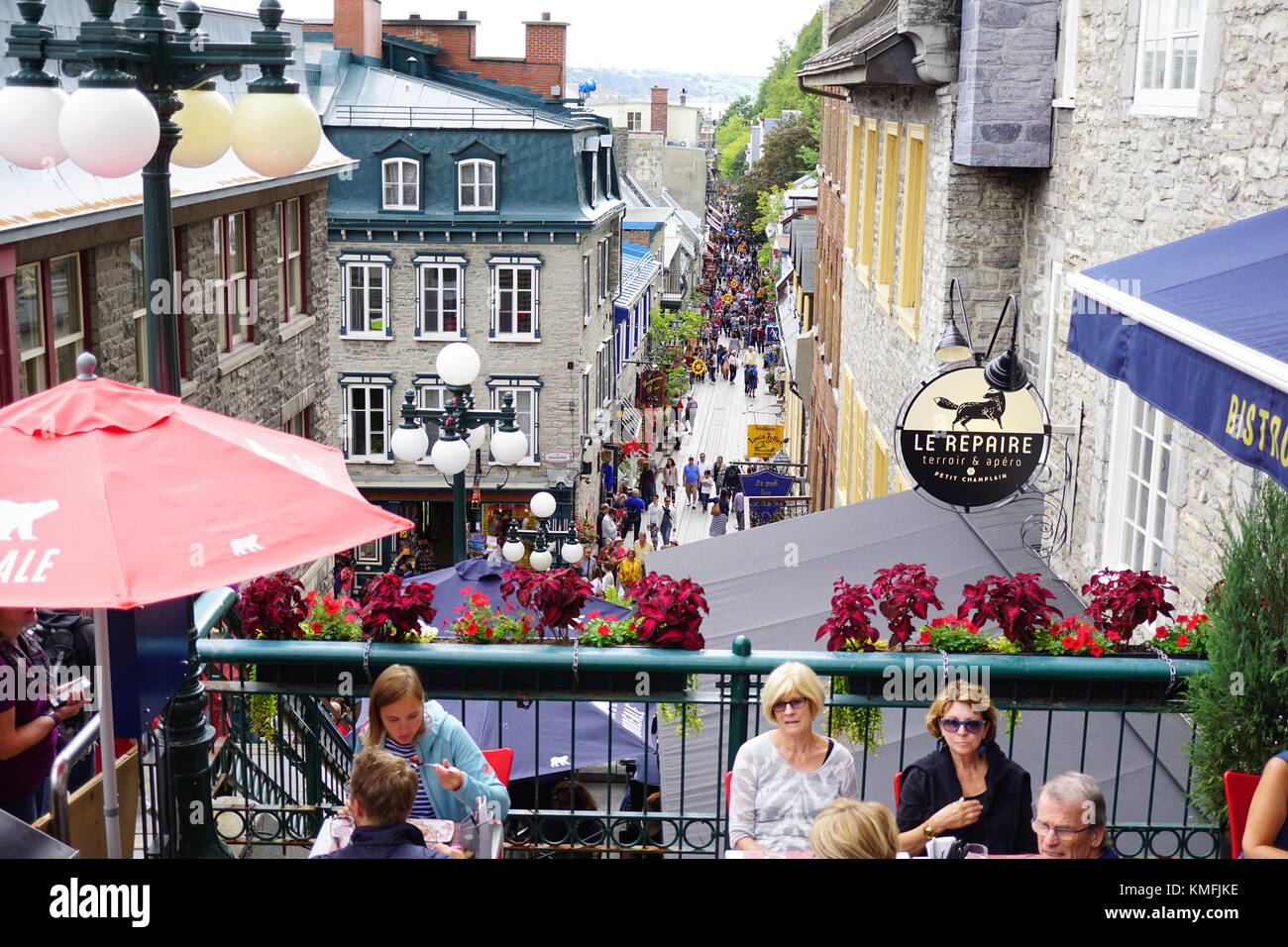 Petit-Champlain (Quartier du Petit), Quebec City, QC, Canada Foto Stock