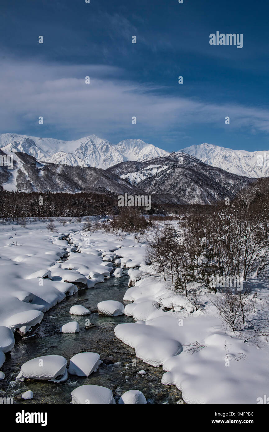 Vista dal fiume matsu Foto Stock