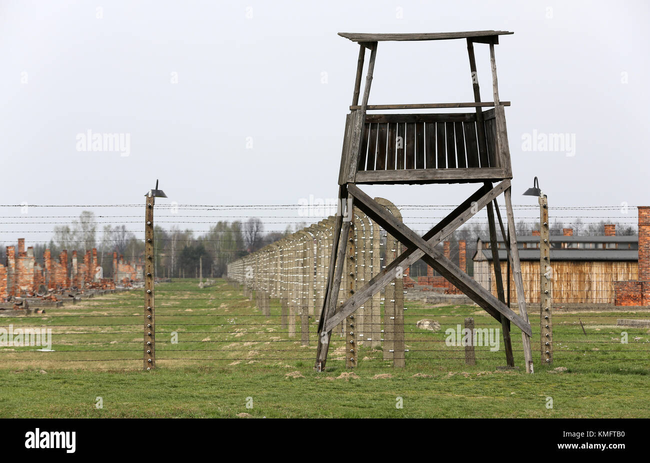 Ii di Auschwitz Birkenau. Polonia. il più grande campo di concentramento nazista in Europa e ora il museo di stato AUSCHWITZ-BIRKENAU. Foto Stock