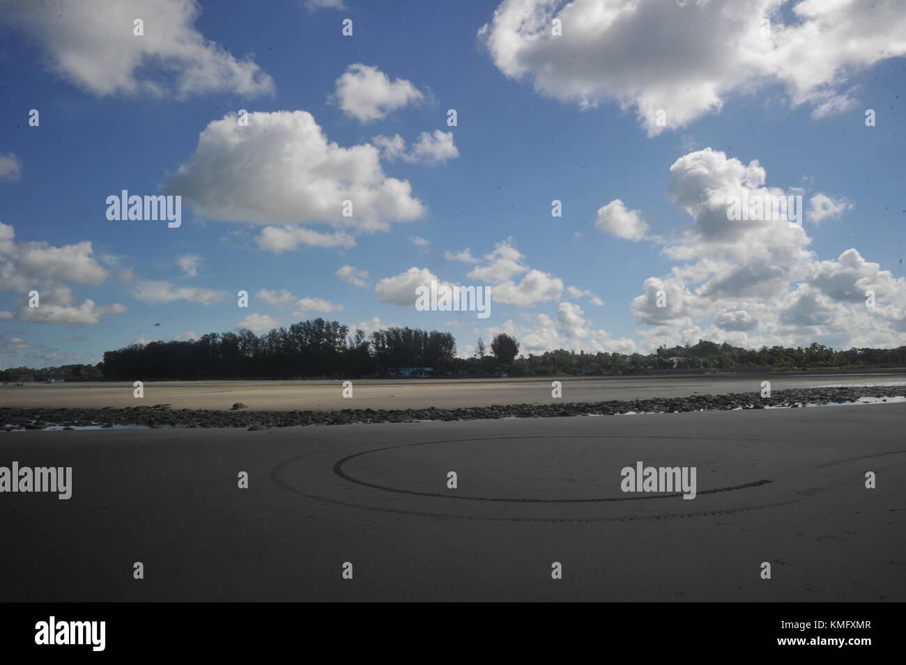 Una vista di Cox's Bazar mare spiaggia in Bangladesh Foto Stock