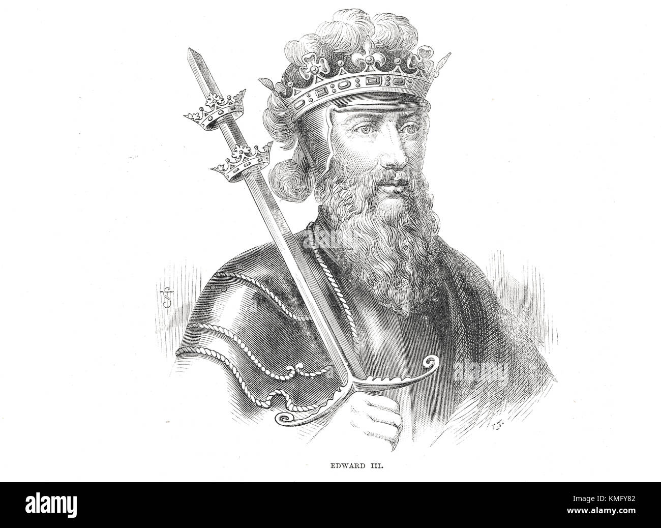 Re Edoardo III d'Inghilterra, 1312-1377, regnò nel 1327-1377 Foto Stock