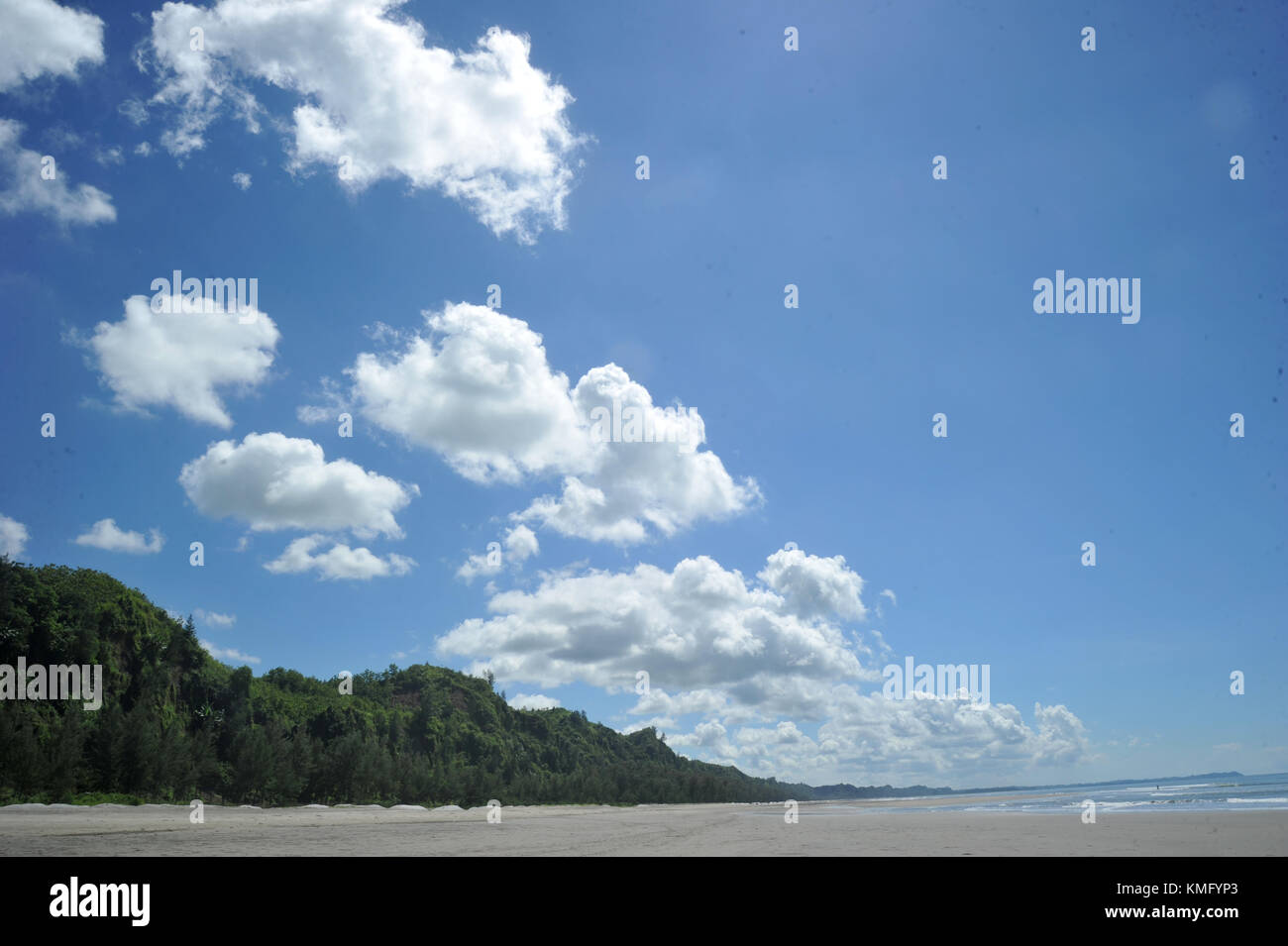Una vista di Cox's Bazar mare spiaggia in Bangladesh Foto Stock