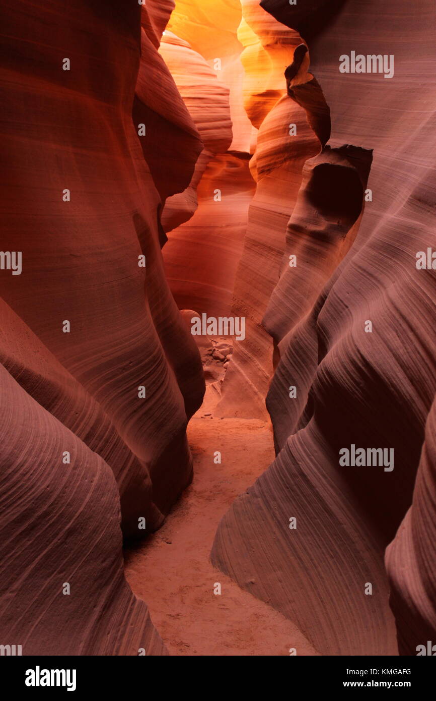 Abbassare Antelope Canyon, Arizona .USA Foto Stock