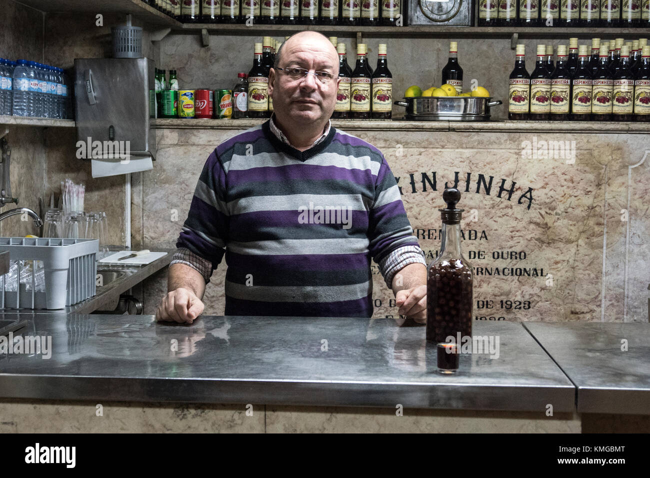 A Ginjinha, Rossio, Lisboa - Portogallo, Foto Stock