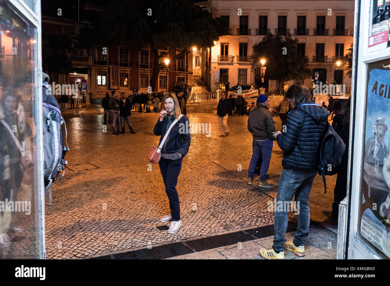 A Ginjinha, Rossio, Lisboa - Portogallo, Foto Stock