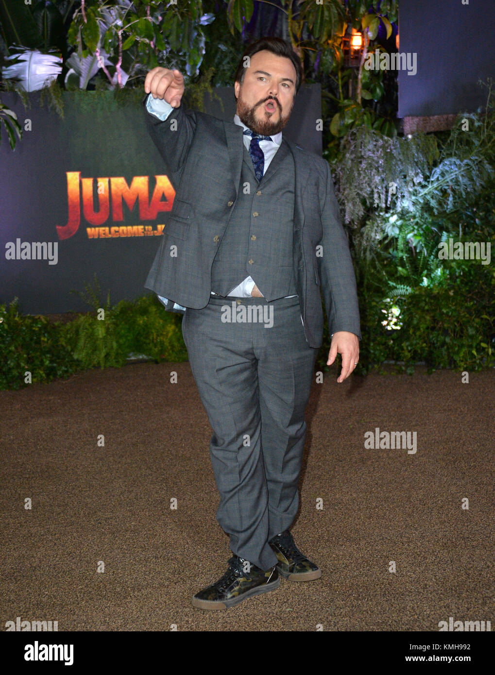 LOS ANGELES, CA. Dicembre 11, 2017: Jack Black presso il Los Angeles premiere di 'Jumanji: Welcome to the Jungle" presso la leva TCL Chinese Theatre, Hollywood Immagine: Sarah Stewart Foto Stock