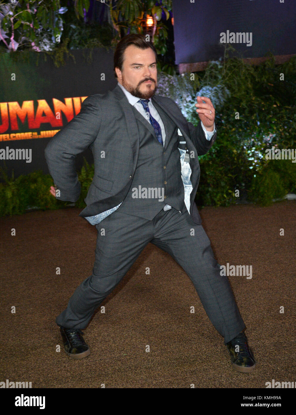LOS ANGELES, CA. Dicembre 11, 2017: Jack Black presso il Los Angeles premiere di 'Jumanji: Welcome to the Jungle" presso la leva TCL Chinese Theatre, Hollywood Immagine: Sarah Stewart Foto Stock