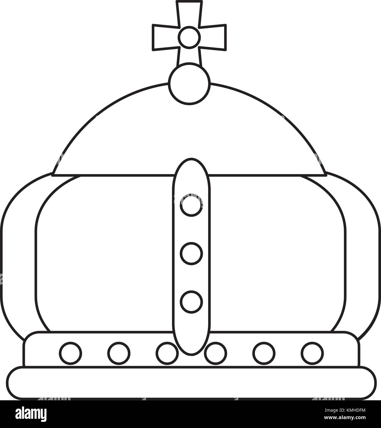 Corona britannica della monarchia queen classic majestic Illustrazione Vettoriale