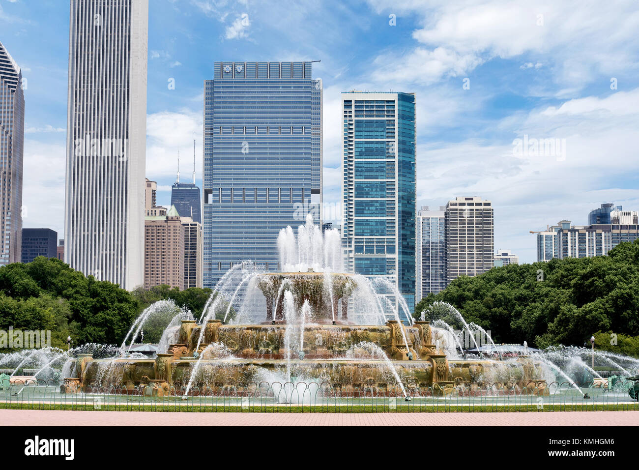Buckingham Fountain in Chicago, Illinois Foto Stock