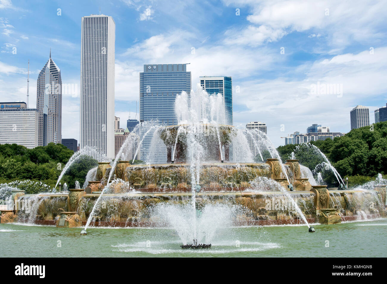 Buckingham Fountain in Chicago, Illinois Foto Stock