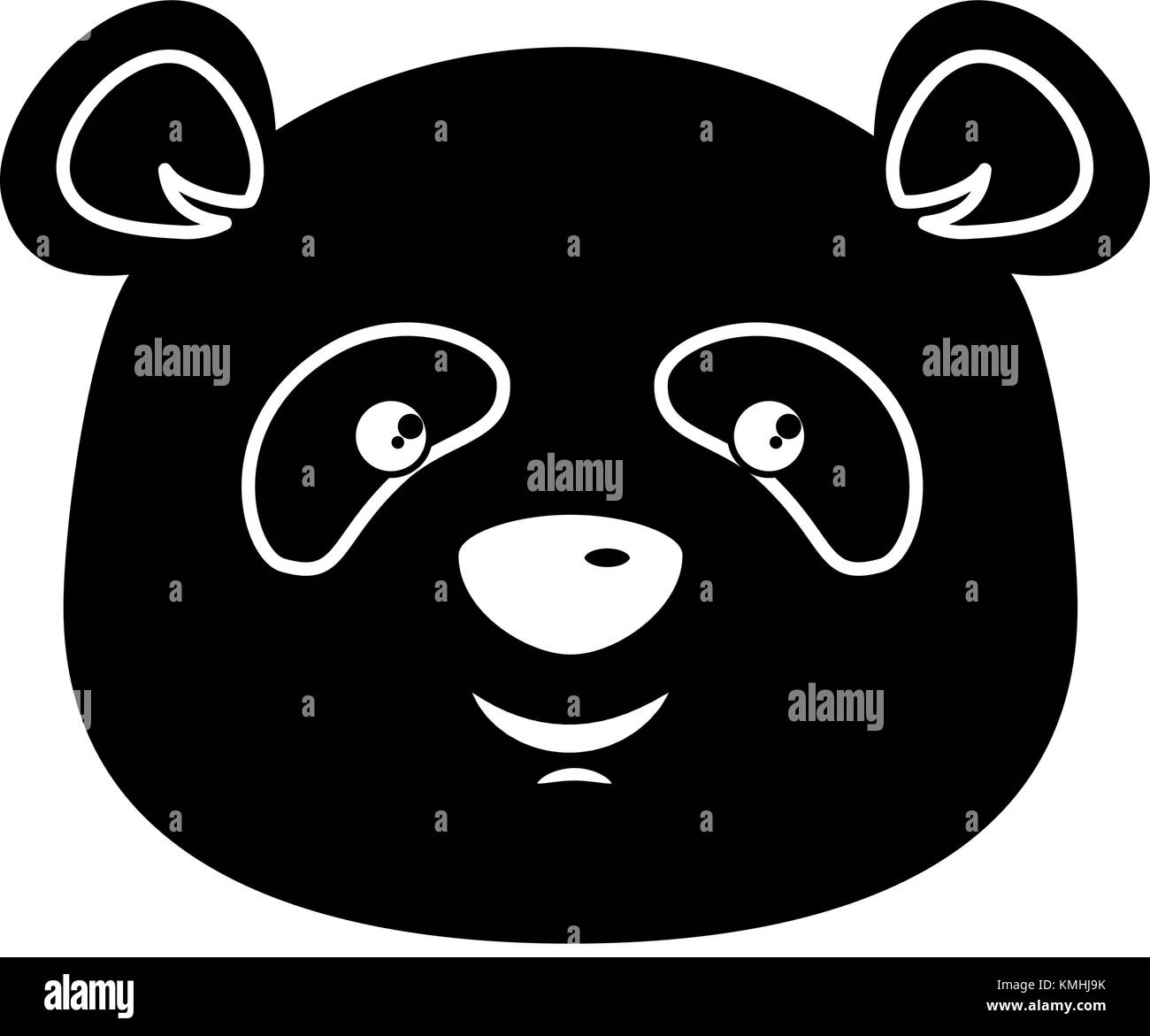 Grazioso panda gli Emoji kawaii illustrazione vettoriale design Illustrazione Vettoriale