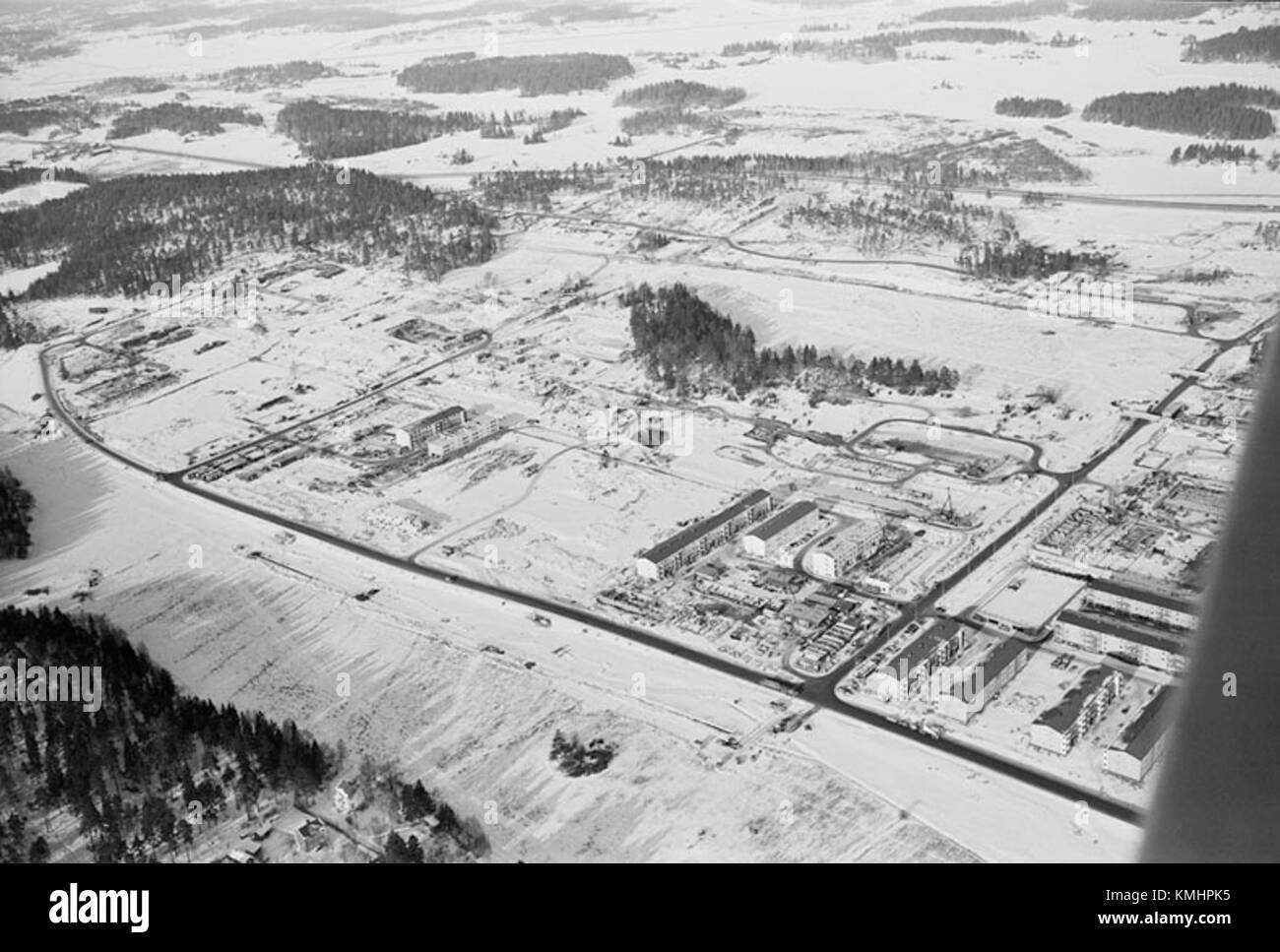 Tensta, un quartiere di Stoccolma, in Svezia, è noto per la sua variegata comunità e il suo significato culturale. E' stato un punto focale nello sviluppo urbano e nell'integrazione sociale in Svezia. Foto Stock