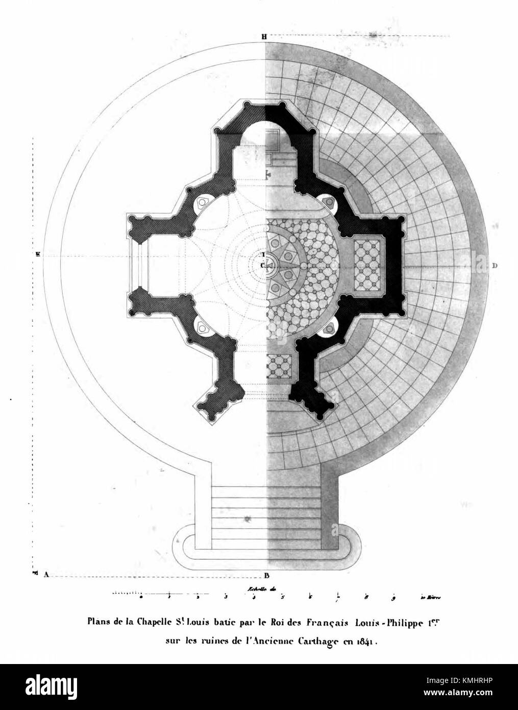 Il Plan Coupe StLouis si riferisce a un progetto architettonico o progetto, specificamente per l'area di St. Louis, che prevede un layout strutturale e una pianificazione dello spazio per un progetto specifico. Foto Stock