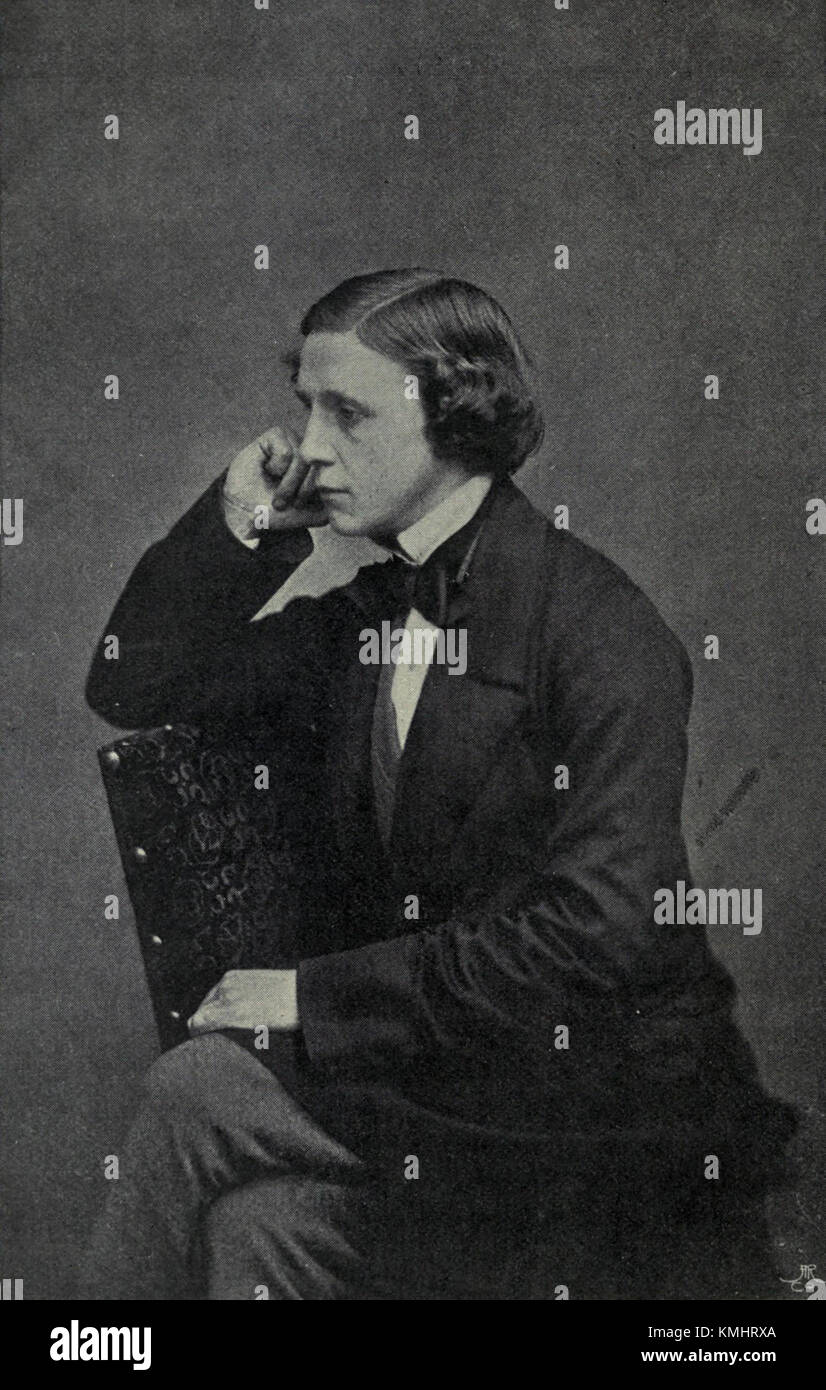 All'età di 23 anni, Charles Lutwidge Dodgson, meglio conosciuto come Lewis Carroll, iniziò a sviluppare la sua carriera letteraria. Avrebbe continuato a scrivere opere famose come "Alice's Adventures in Wonderland". Foto Stock