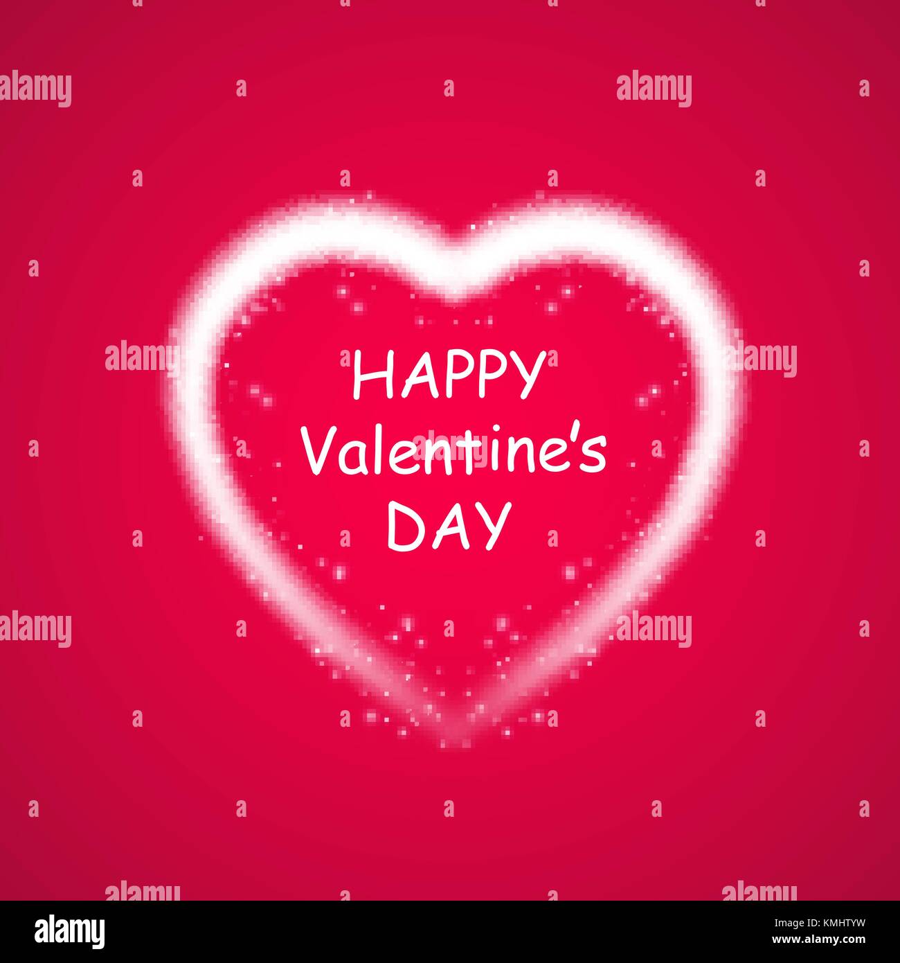 Happy valentines day greeting card. ti amo. 14 febbraio. vacanze sfondo con cuori con freccia, luce, stelle in rosa backgraund. illustrazione vettoriale Illustrazione Vettoriale