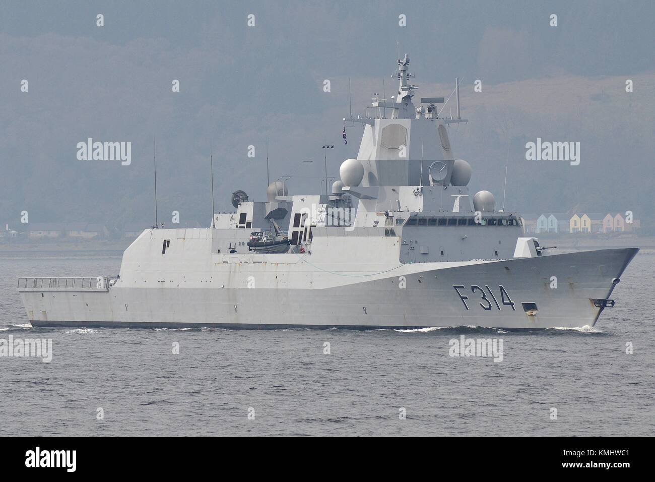 F314 hnoms Thor Heyerdahl è un Fridtjof Nansen class missile fregata della Royal Navy norvegese. Foto Stock F314 hnoms Thor Heyerdahl è un Fridtjof Nansen class missile fregata della Royal Navy norvegese. Foto Stock