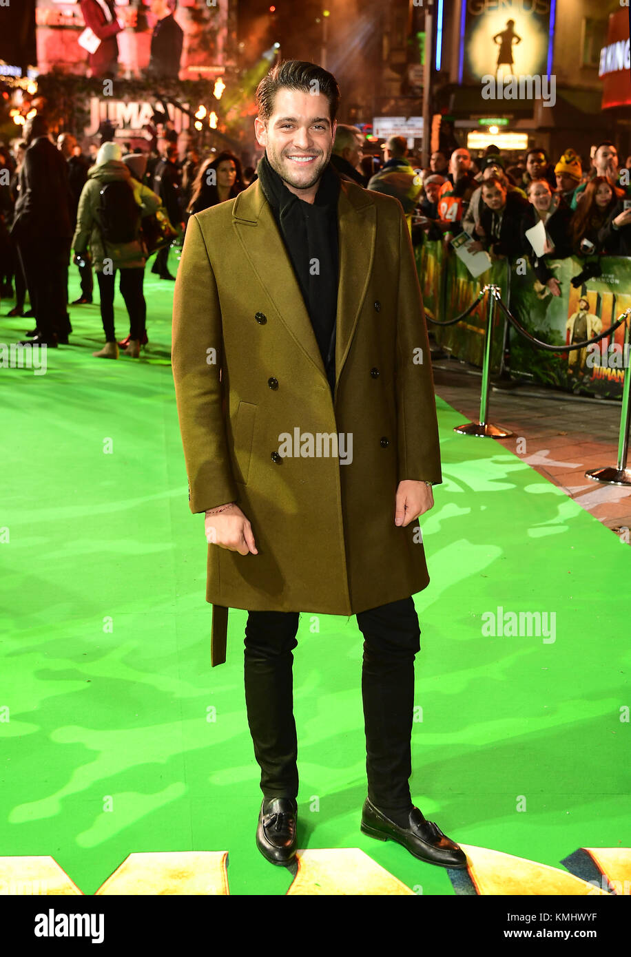 Jonny Mitchell frequentando il Jumanji: Welcome to the Jungle Premiere tenutasi presso la Vue West End nel quadrato di Leicester, Londra. Foto Stock