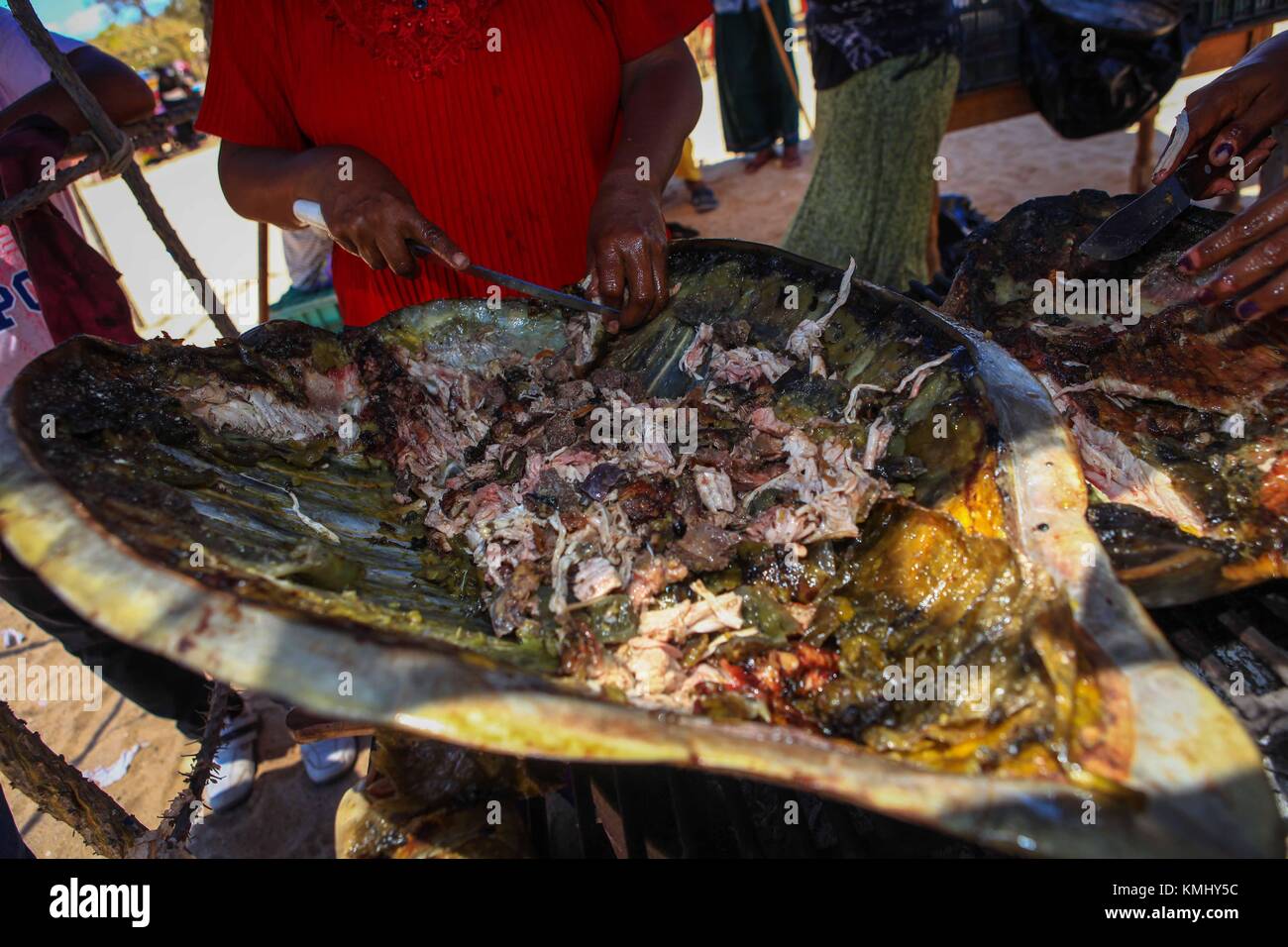 Gurdia Tradicional Comcaac, dedicato alla difesa comunitaria del suo territorio seri o Comcaác, si trova nel deserto e costa di sonora e Golfo della California, è composto dalle città di Punta Chueca, Isla del Tiburon e Desemboque appartenenti ai comuni di Hermosillo e Pitiquito nello stato di sonora Messico. Godono di una certa autonomia indipendente dallo stato messicano. La guardia è formata da giovani indigeni guidati dal Comandante Joel Barnet. I seris abitano principalmente le città di El Desemboque (Haxöl Iihom, Pitiquito Township, e Punta Chueca (Socaaix,) nella città costiera Foto Stock