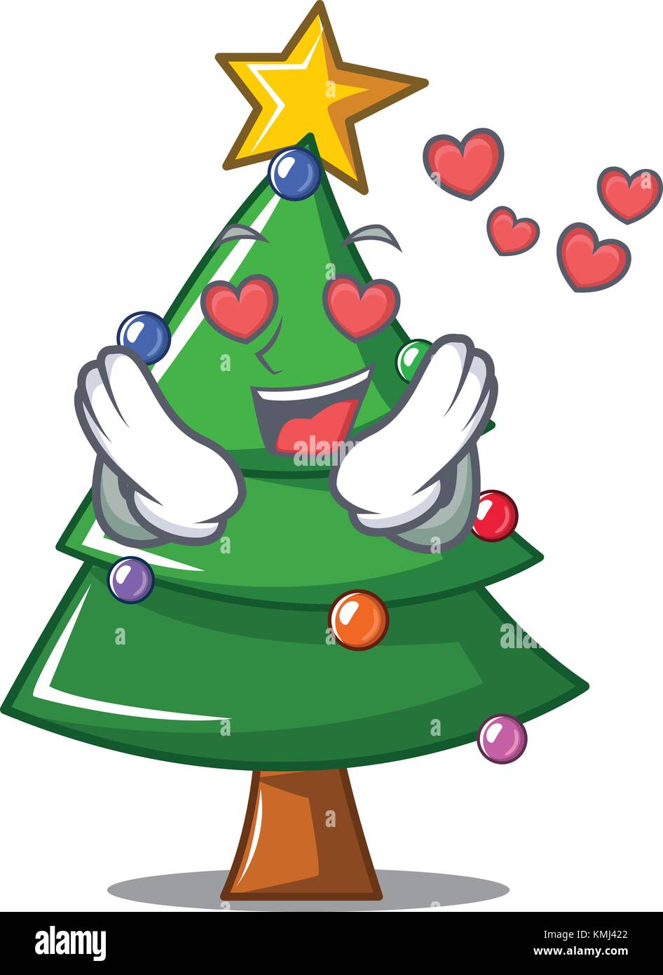 Immagini Di Natale Amore.In Amore Di Alberi Di Natale Cartone Animato Di Caratteri Immagine E Vettoriale Alamy