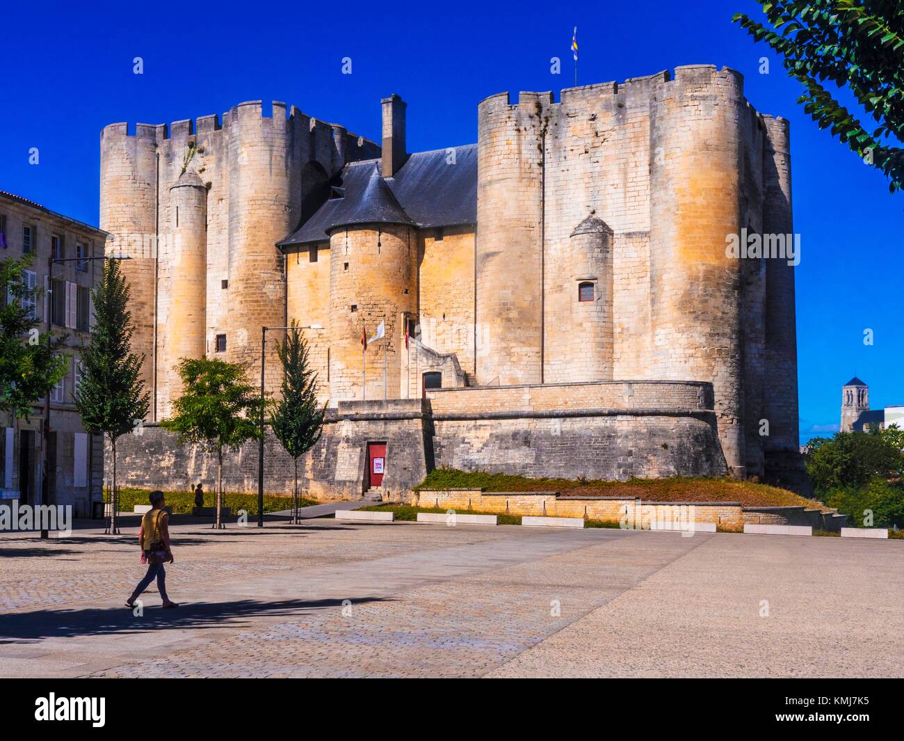 La Francia. Poitou Charente. Castello Medioevale situato,XII - XIVc., , a Niort. Foto Stock