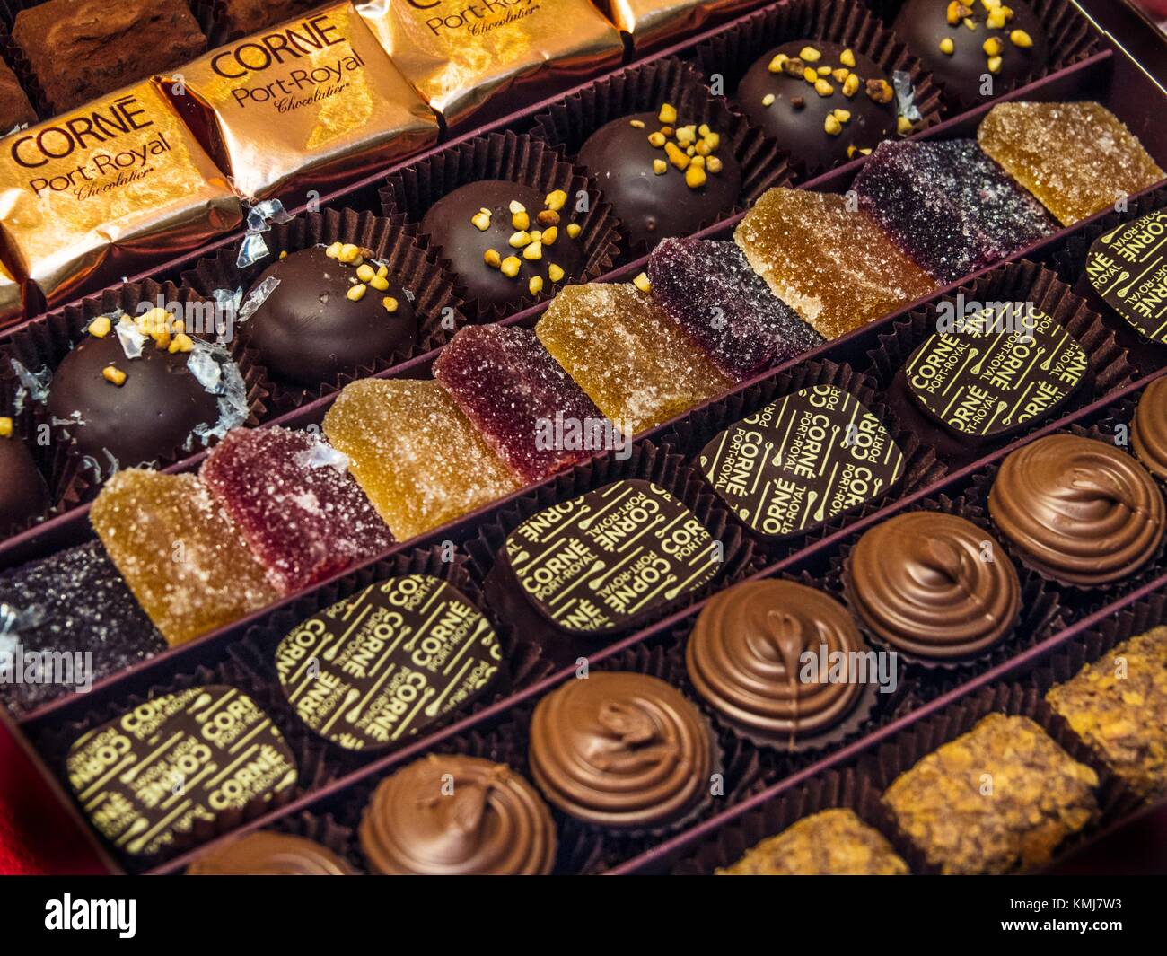 Il Belgio. Il cibo, il famoso cioccolato belga. Foto Stock