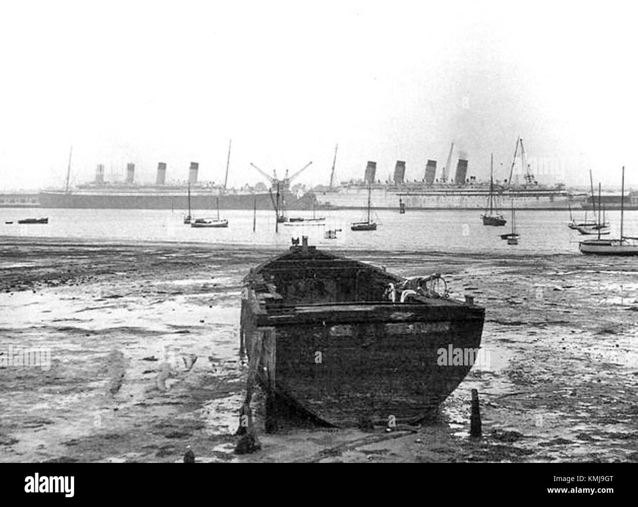 Olympic e Mauretania Foto Stock
