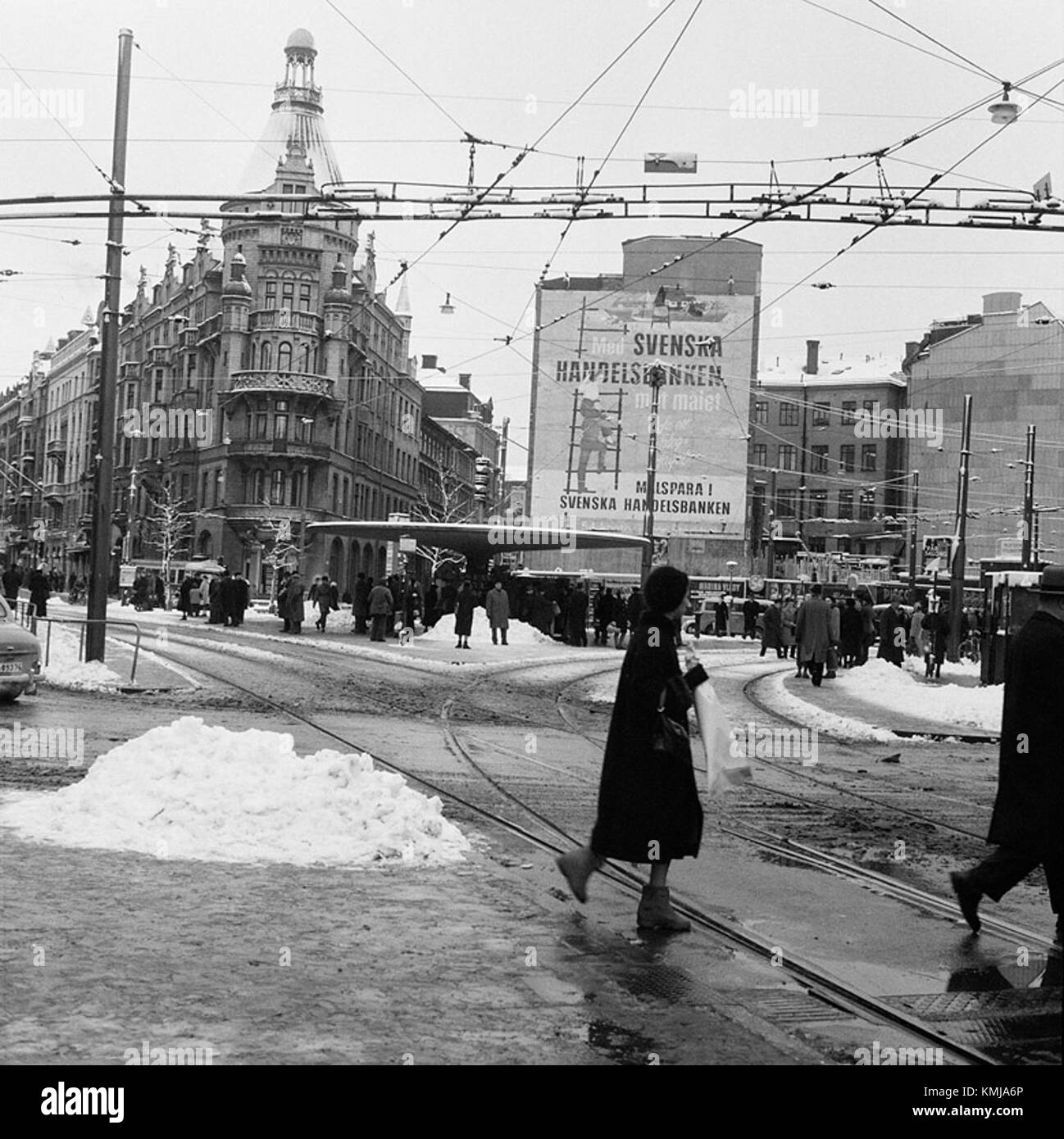 Il centro di Stoccolma, conservato nel catalogo del National Heritage Board, mostra il patrimonio architettonico e culturale della capitale svedese. L'area è famosa per i suoi edifici storici e la vivace vita urbana. Foto Stock