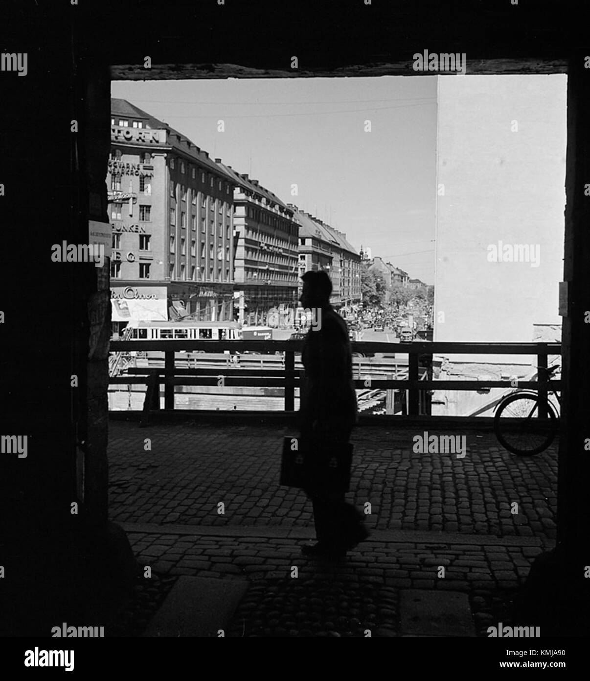 "Stockholms innerstad" si riferisce al centro di Stoccolma, Svezia. Il codice "KMB - 1600100050862" è probabilmente un riferimento interno utilizzato da un'organizzazione svedese del patrimonio culturale. Foto Stock