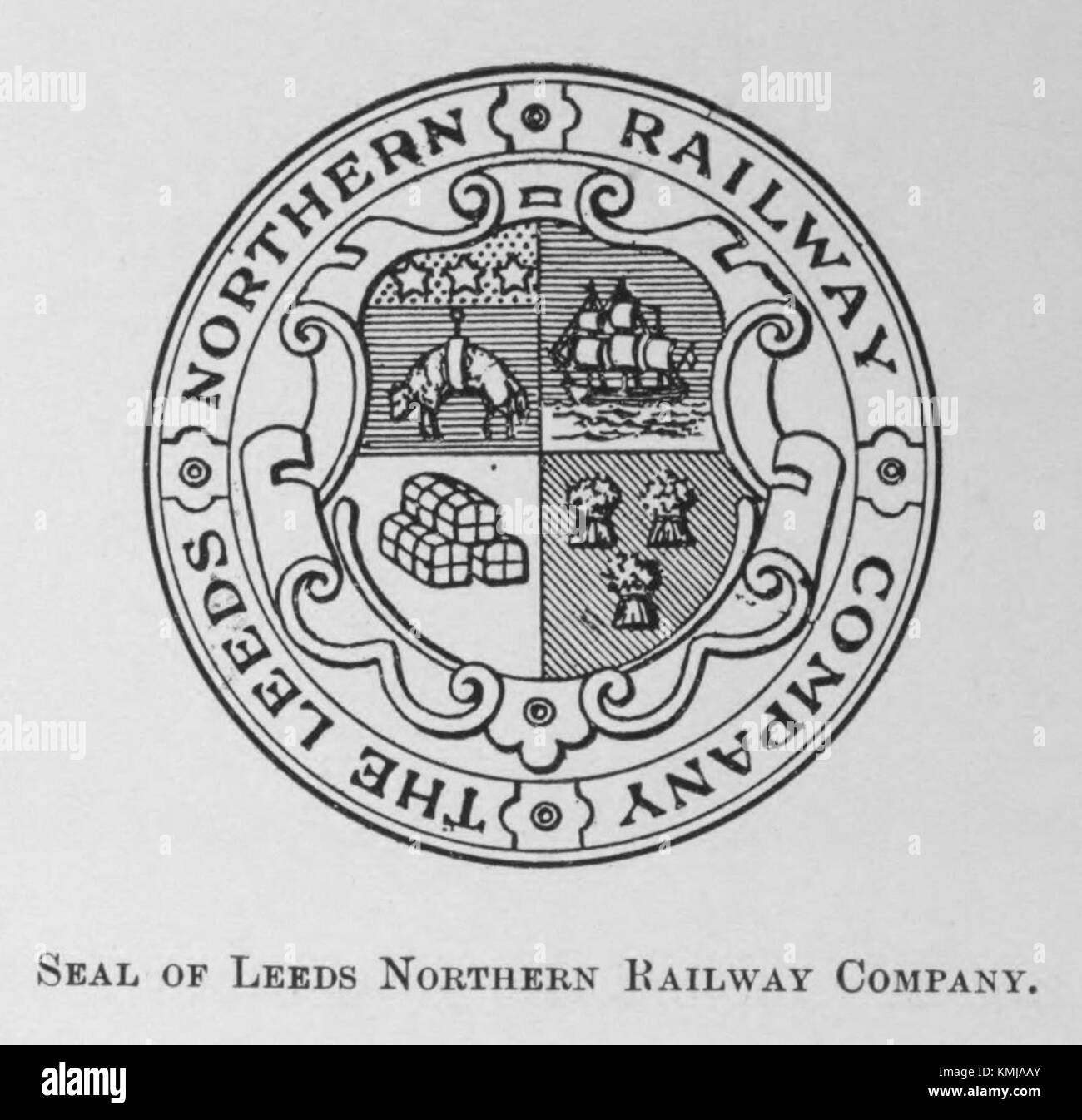 Il Leeds Northern Seal è un emblema araldico associato a Leeds, una città del Regno Unito. Rappresenta la storia e l'identità civica dell'cityâ, spesso utilizzata nei documenti ufficiali e nel branding. Foto Stock