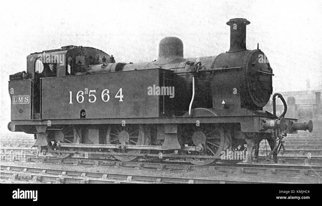 Immagine della locomotiva LMS 0-6-0T 3F numero 16564, come descritto nella pubblicazione di C.J. Allen del 1928 "The Steel Highway". Foto Stock