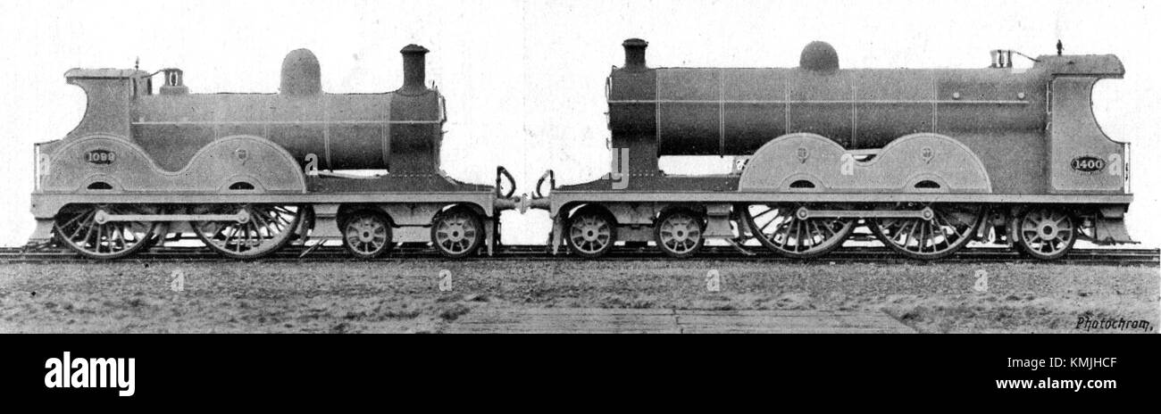 Questo articolo della rivista Railway Magazine dell'ottobre 1905 si concentra sulle locomotive Express della Lancashire and Yorkshire Railway (L&YR), fornendo informazioni sulla loro progettazione, funzionamento e significato nel trasporto ferroviario britannico all'inizio del XX secolo. Foto Stock