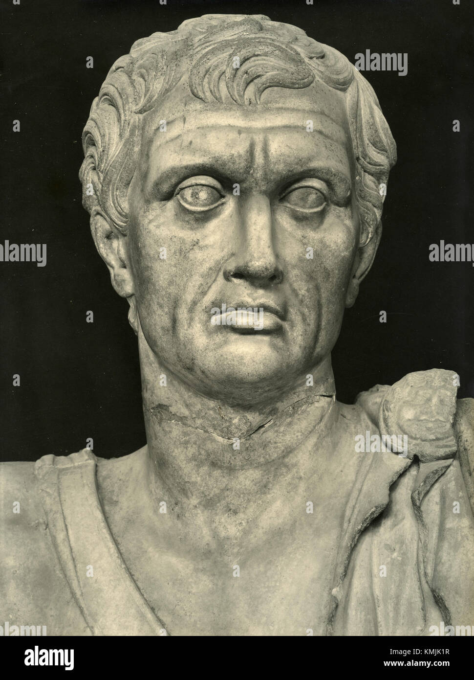 Testa di marmo di Pompeo Foto Stock