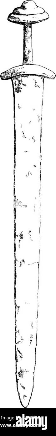 Una spada vichinga recuperata dal fiume Tamigi è un importante ritrovamento archeologico. La spada offre un'idea della presenza vichinga in Gran Bretagna e del ruolo di questi guerrieri nella storia medievale. Foto Stock