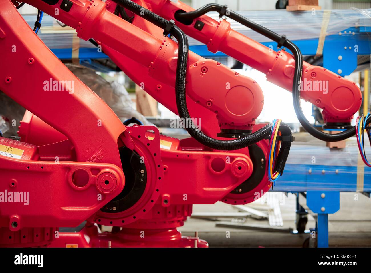 I robot industriali, industria automobilistica Foto Stock