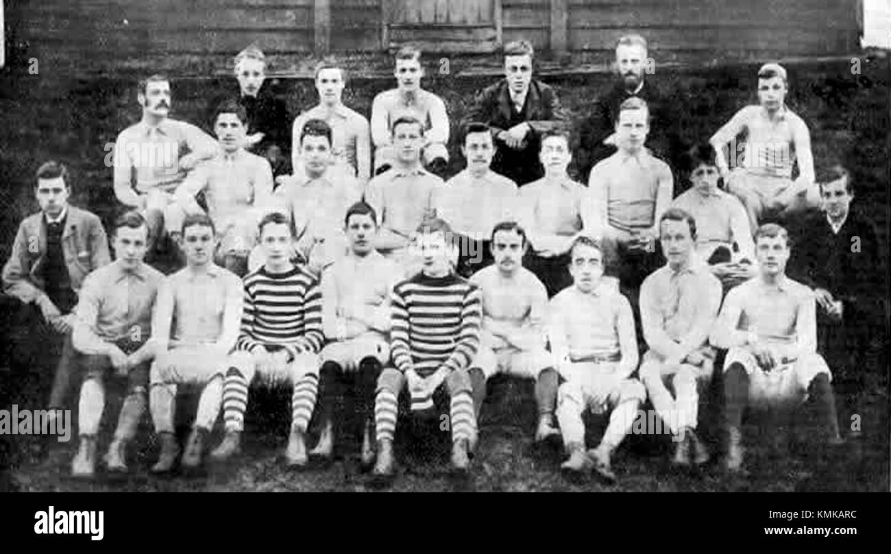 La squadra del Tottenham Hotspur 1885 è una delle prime squadre di calcio di Londra, nota per aver fatto parte della storia della squadra. Rappresenta i primi giorni del club prima del suo grande successo nel calcio moderno. Foto Stock