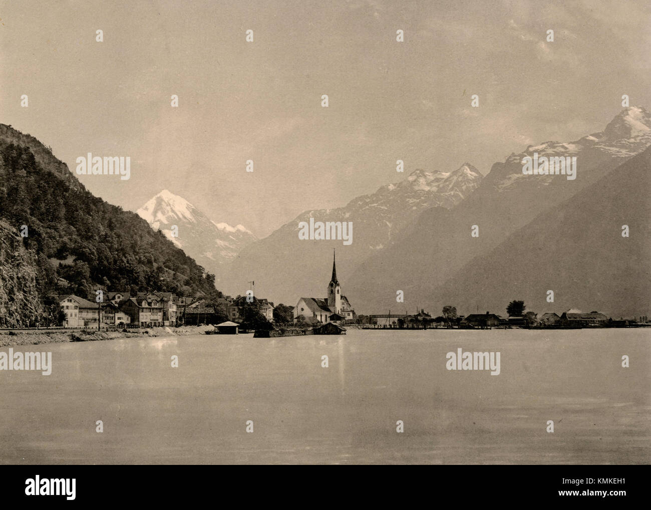 Fluelen, Svizzera 1900 Foto Stock