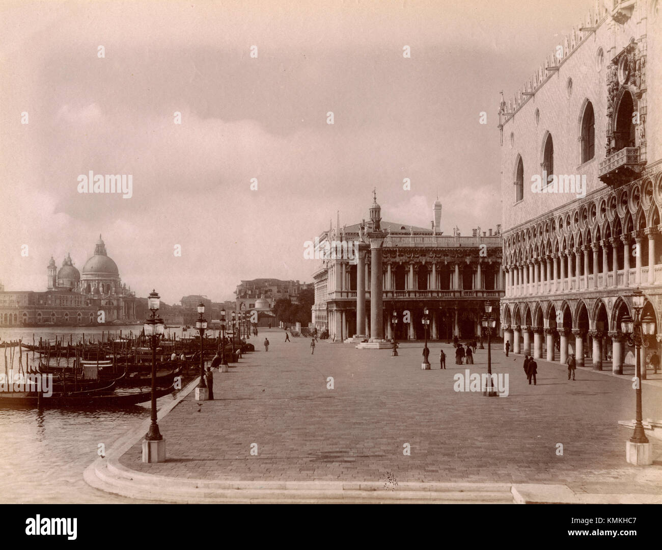Piazzetta San Marco, Canal Grande Venezia Italia 1880 Foto Stock