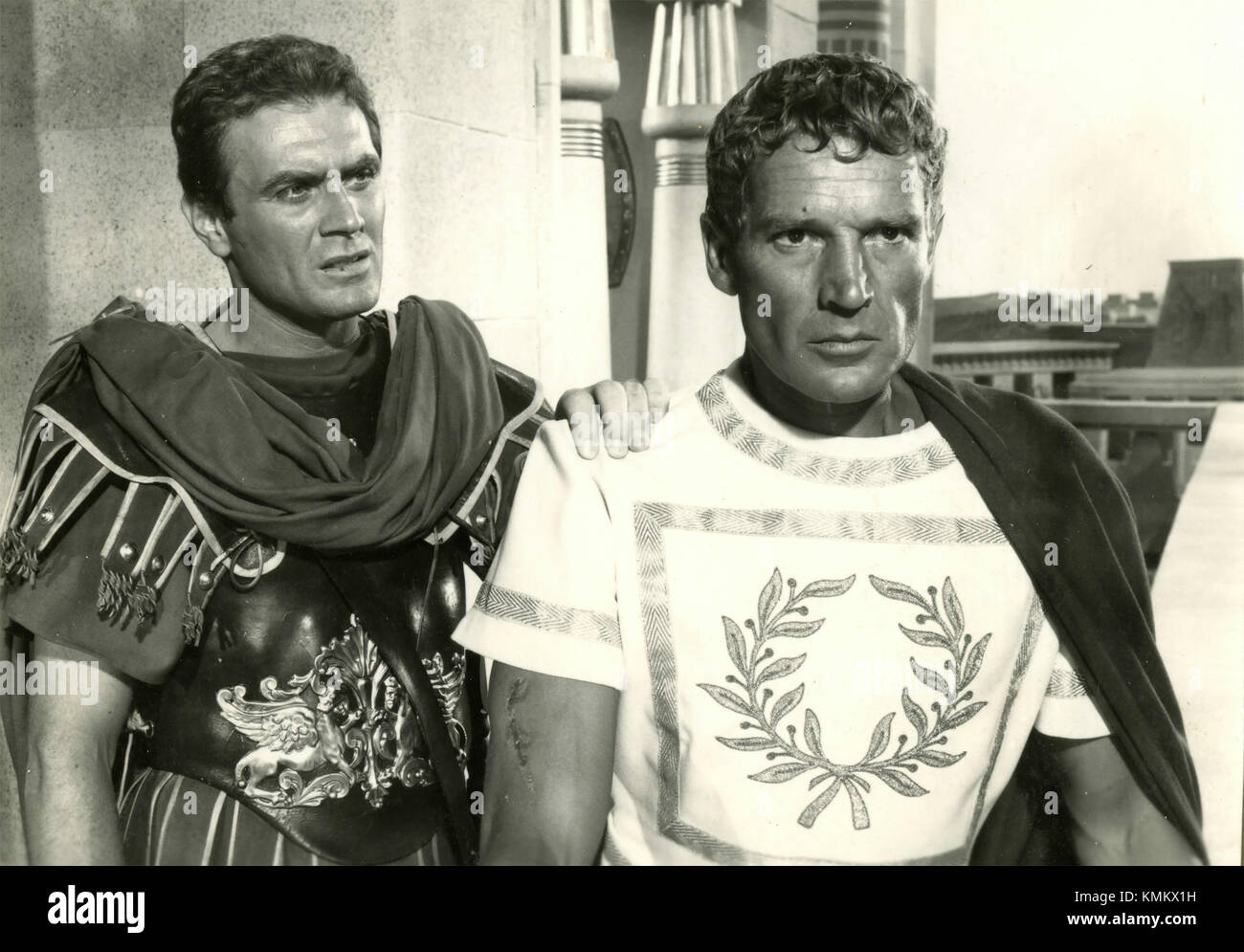 Attori Georges Marchal e Ettore Manni nel film legioni di Nilo, 1959 Foto Stock