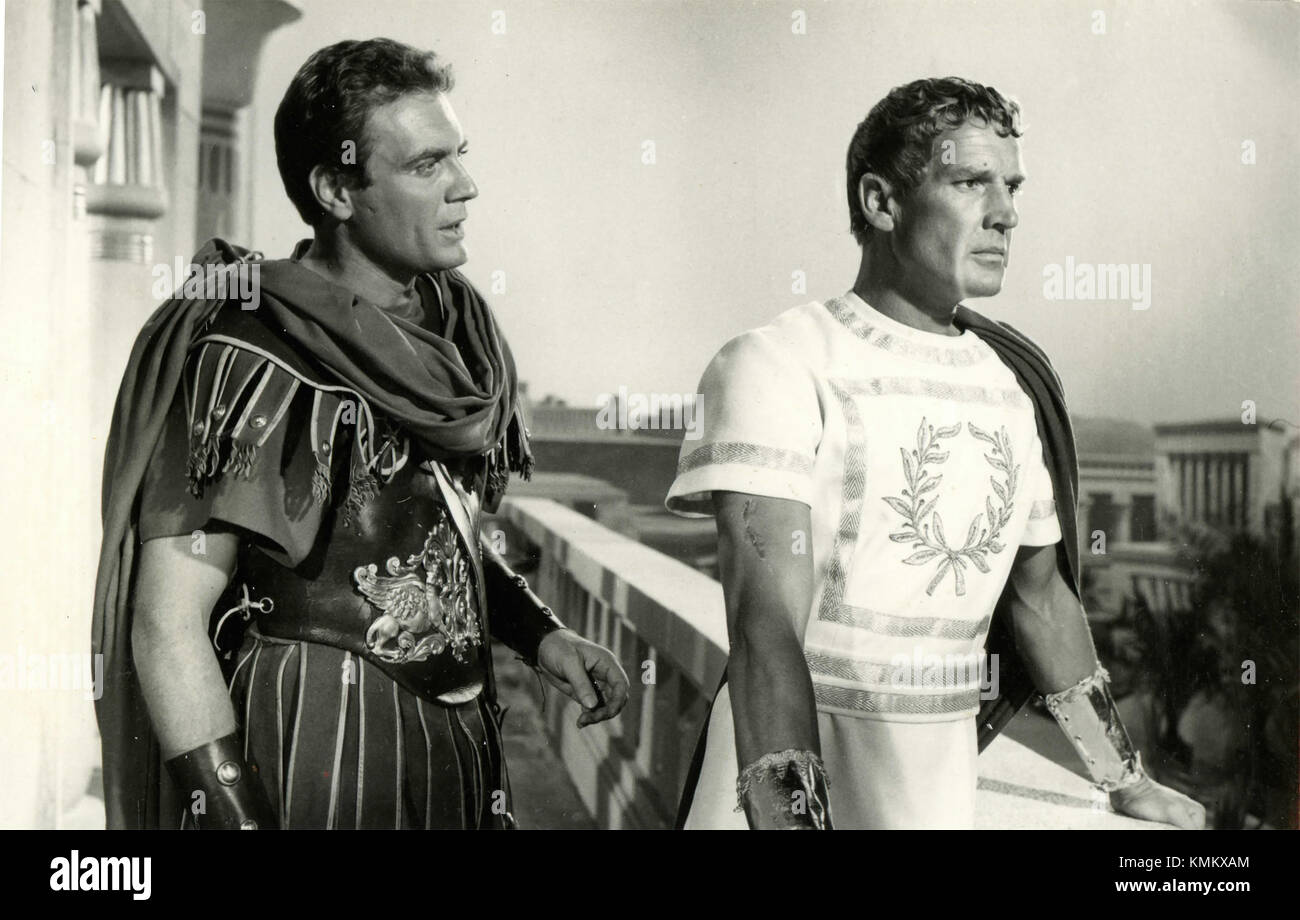 Attori Georges Marchal e Ettore Manni nel film legioni di Nilo, 1959 Foto Stock